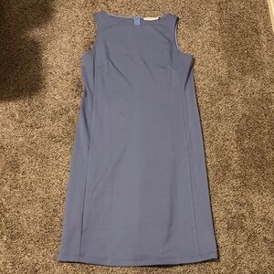 Chic Sleeveless Blue Midi Dress